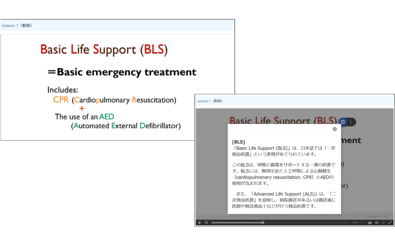 BLSの概要、基本的な手順、実施方法を英語で学習